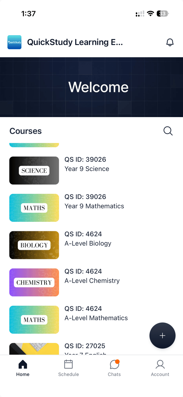 QuickStudy QLE app screen 2